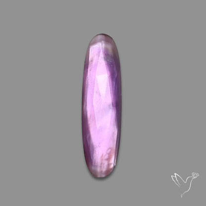 Rose Cut Amethyst With Mother Of Pearl Doublet
