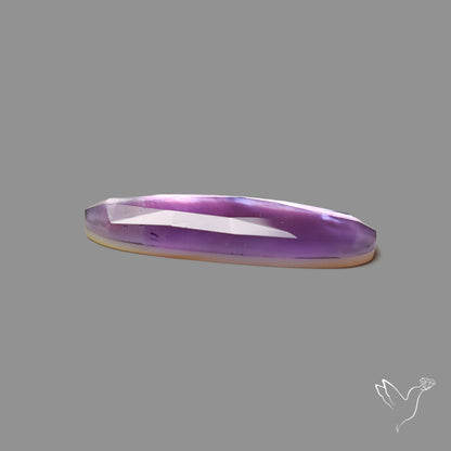 Rose Cut Amethyst With Mother Of Pearl Doublet