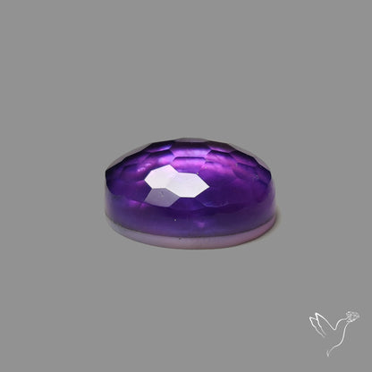 Honeycomb Cut Amethyst With Mother Of Pearl Doublet