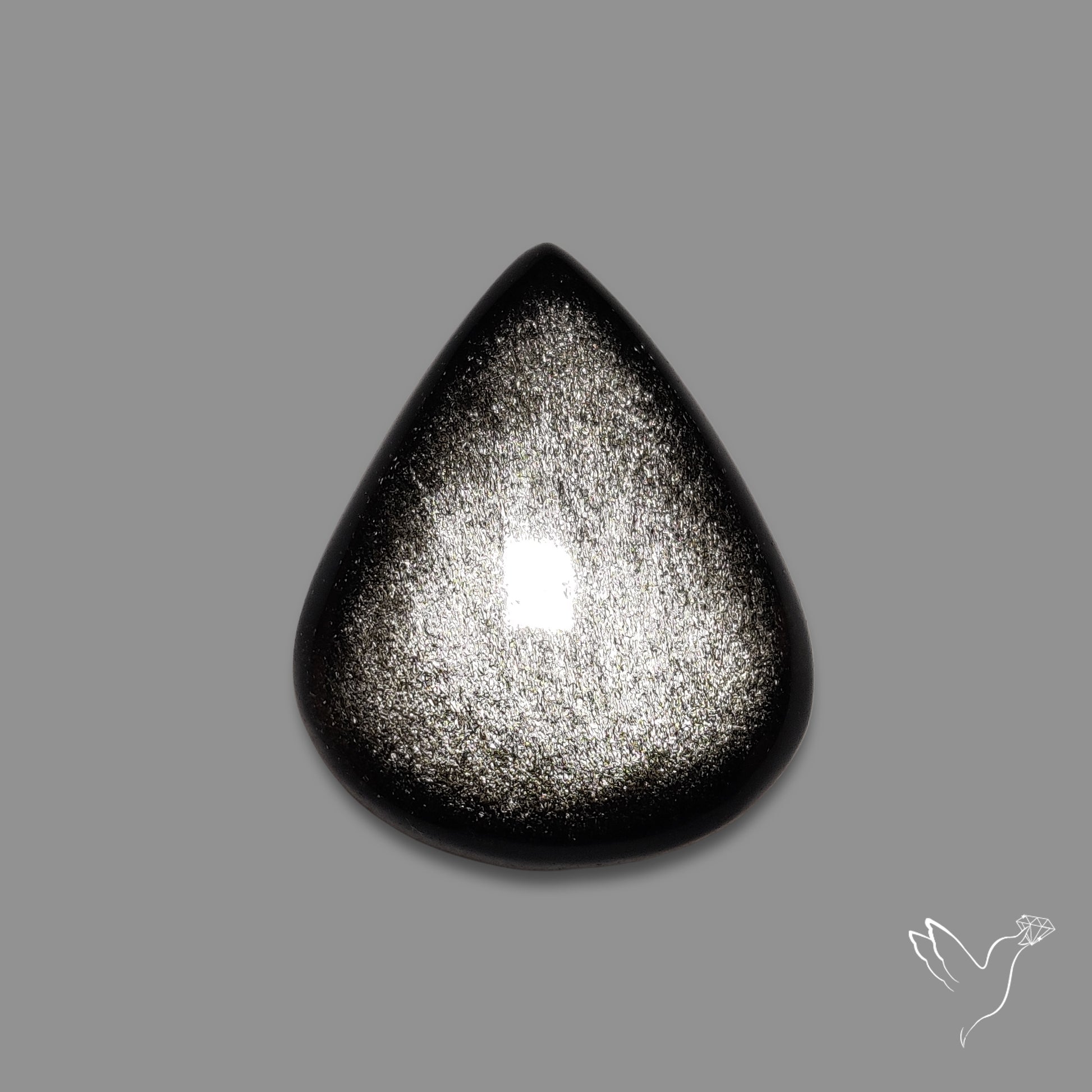 Silversheen Obsidian Cabochon