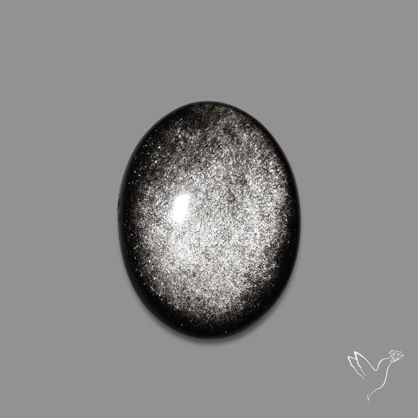 Silversheen Obsidian Cabochon