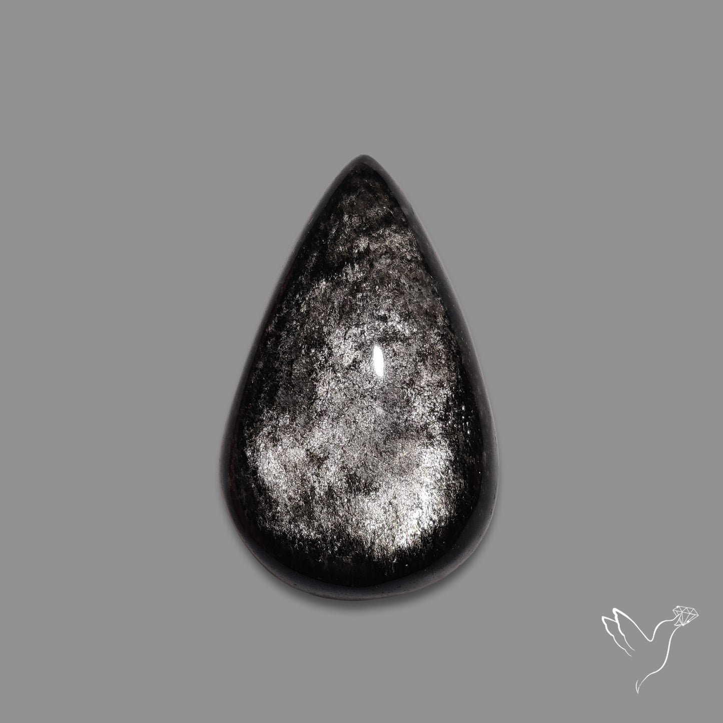 Silversheen Obsidian Cabochon