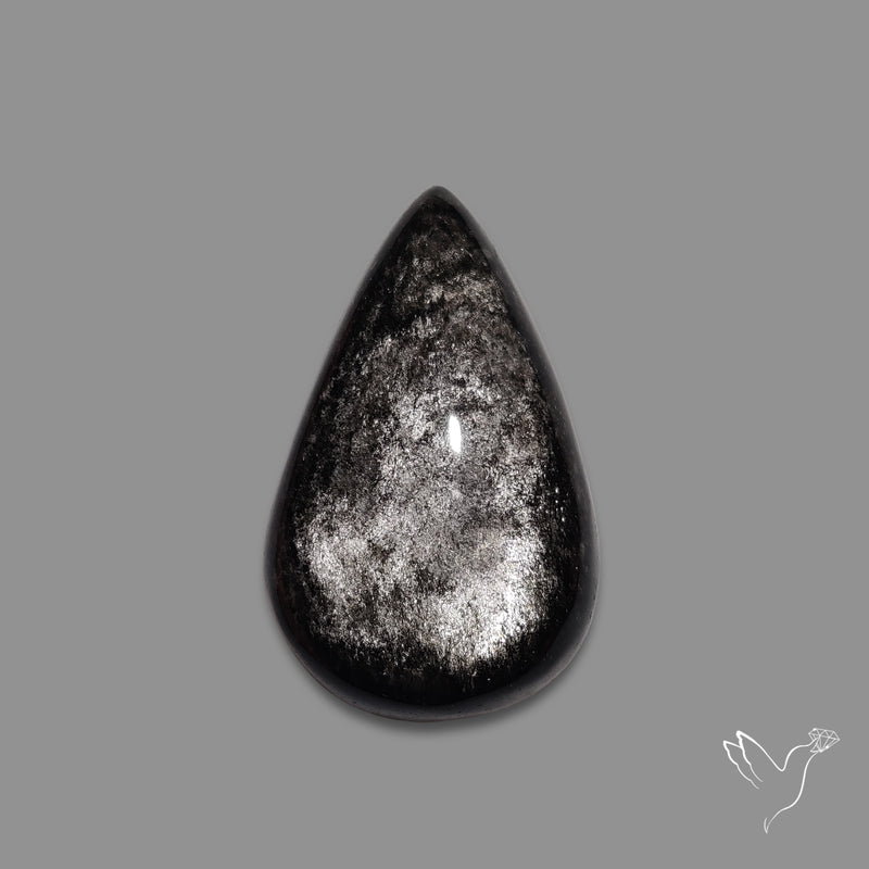 Silversheen Obsidian Cabochon