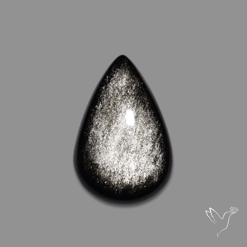Silversheen Obsidian Cabochon