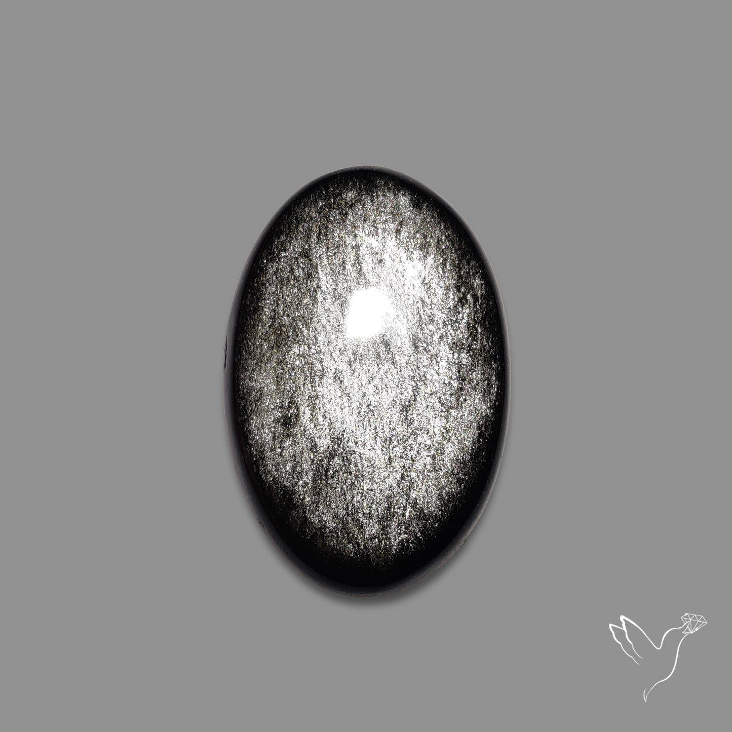 Silversheen Obsidian Cabochon