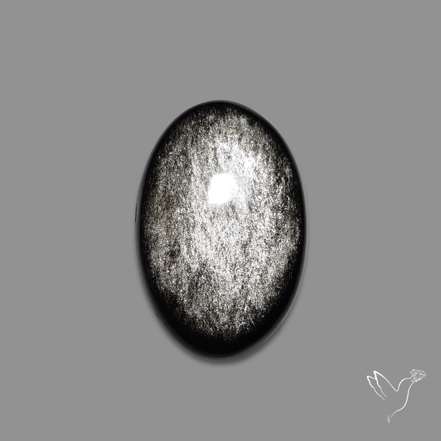Silversheen Obsidian Cabochon