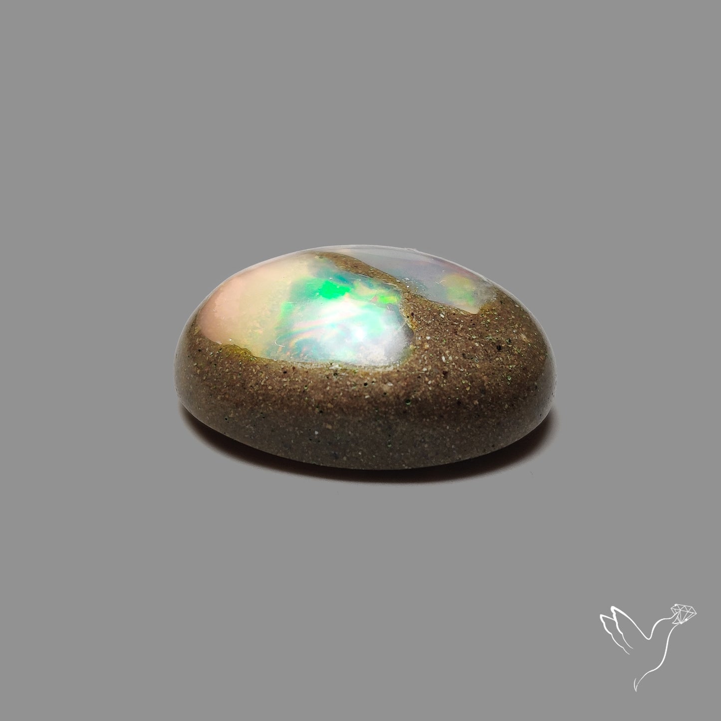 Boulder Galaxy Ethiopian Opal Inlay Cabochon
