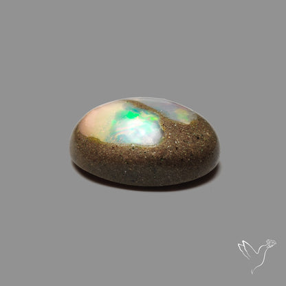 Boulder Galaxy Ethiopian Opal Inlay Cabochon