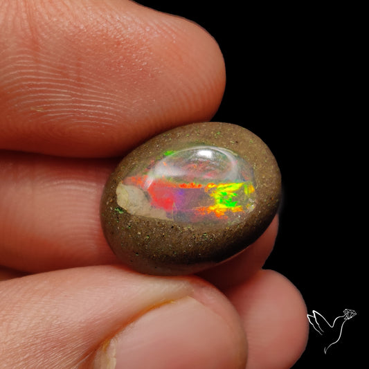 Boulder Galaxy Ethiopian Opal Inlay Cabochon