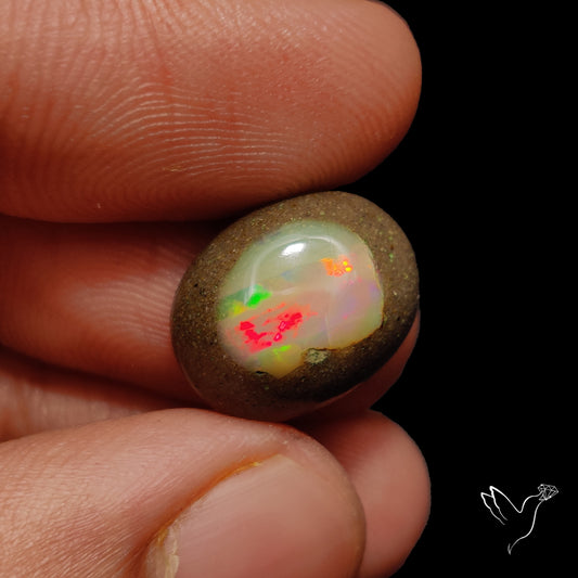 Boulder Galaxy Ethiopian Opal Inlay Cabochon