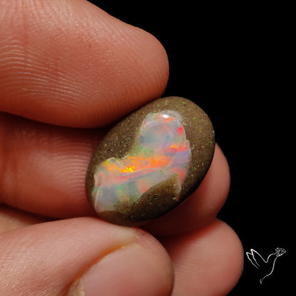 Boulder Galaxy Ethiopian Opal Inlay Cabochon