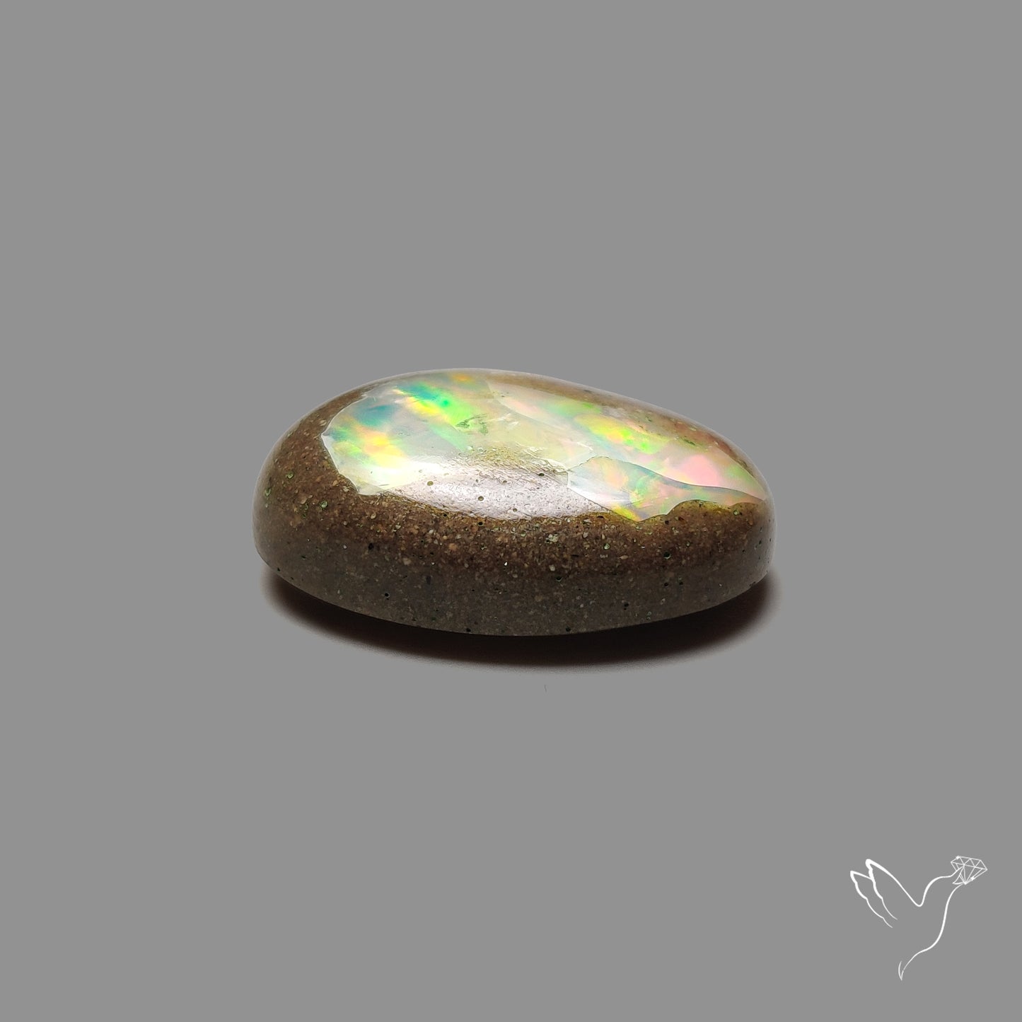 Boulder Galaxy Ethiopian Opal Inlay Cabochon