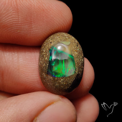 Boulder Galaxy Ethiopian Opal Inlay Cabochon