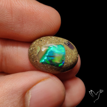 Boulder Galaxy Ethiopian Opal Inlay Cabochon