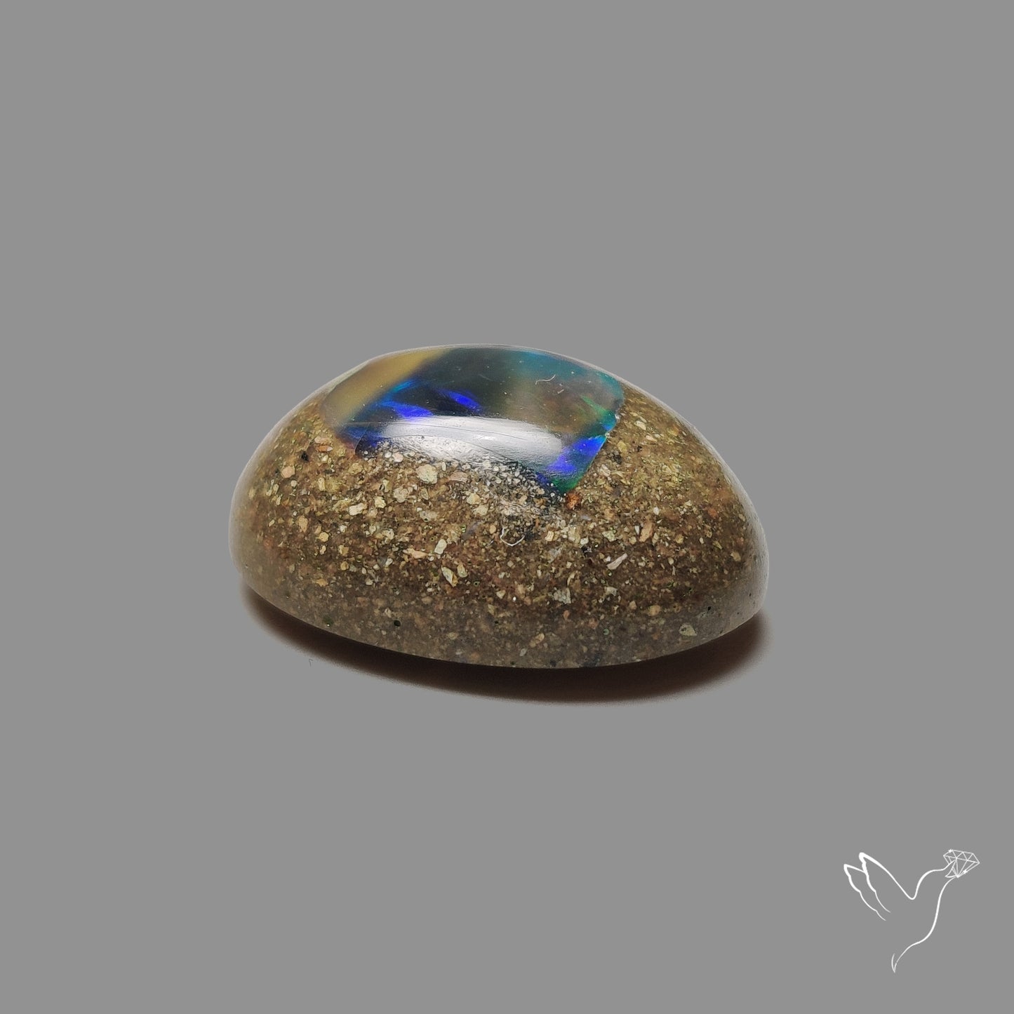 Boulder Galaxy Ethiopian Opal Inlay Cabochon