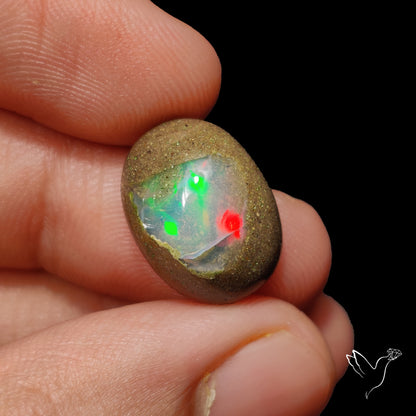 Boulder Galaxy Ethiopian Opal Inlay Cabochon