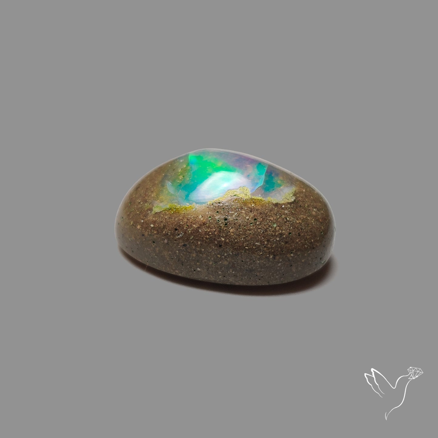 Boulder Galaxy Ethiopian Opal Inlay Cabochon