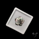 Tahitian Black Mother Of Pearl Flower Carving