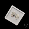 Tahitian Black Mother Of Pearl Woman Cameo Carving Pair