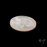 Mother Of Pearl Wolf Carving