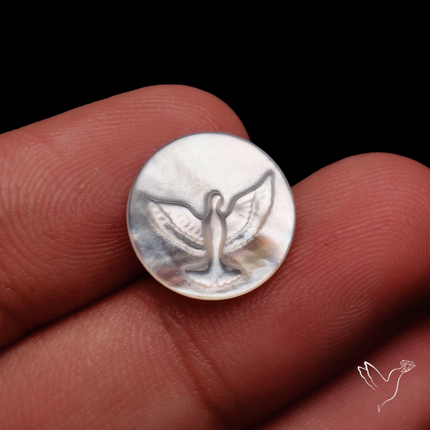 Mother Of Pearl Eagle Falcon Carving