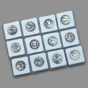 Tahitian Rainbow Mother of Pearl Zodiacs Set 12 Pieces All Months