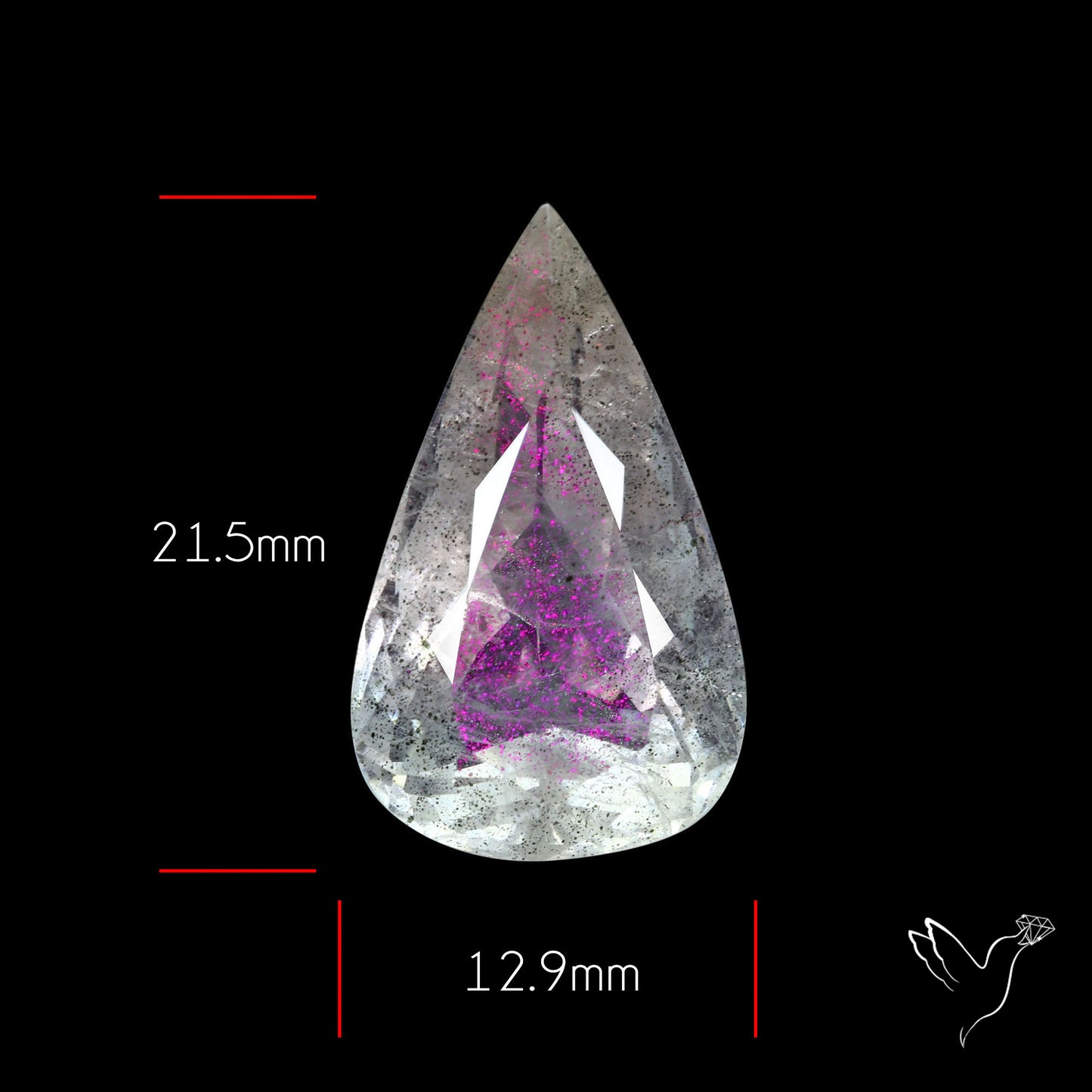 Rare Brazilian Pink Fire Covellite aka Pink Fire Quartz Faceted