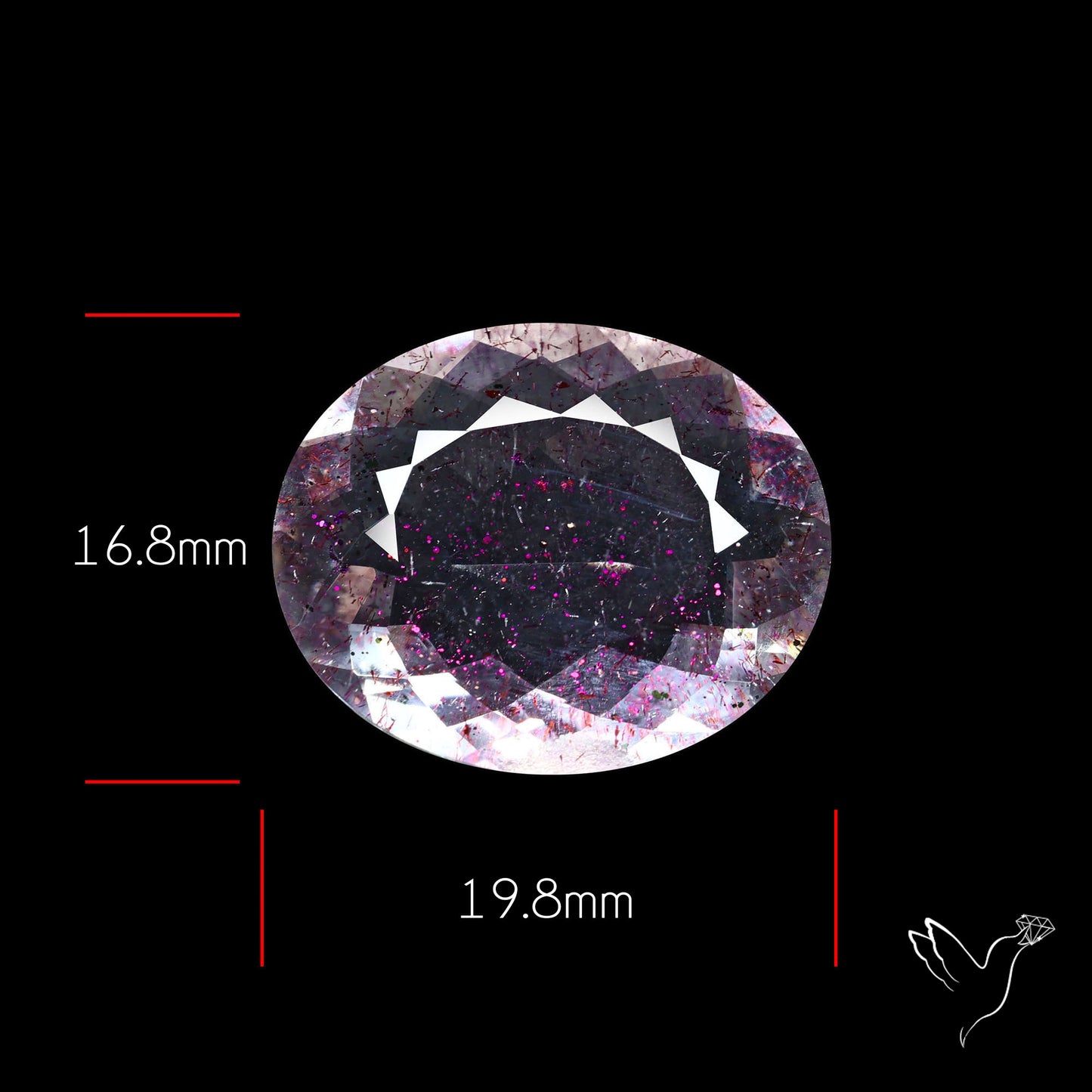 Rare Brazilian Pink Fire Covellite aka Pink Fire Quartz Faceted