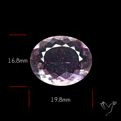 Rare Brazilian Pink Fire Covellite aka Pink Fire Quartz Faceted