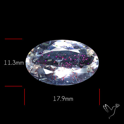 Rare Brazilian Pink Fire Covellite aka Pink Fire Quartz Faceted