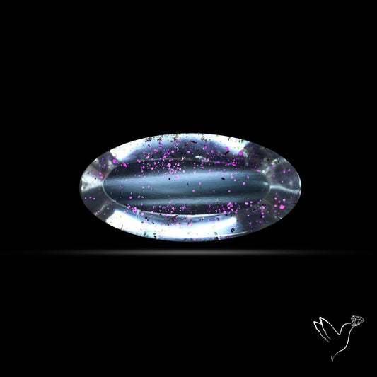 Rare Brazilian Pink Fire Covellite aka Pink Fire Quartz Cabochon
