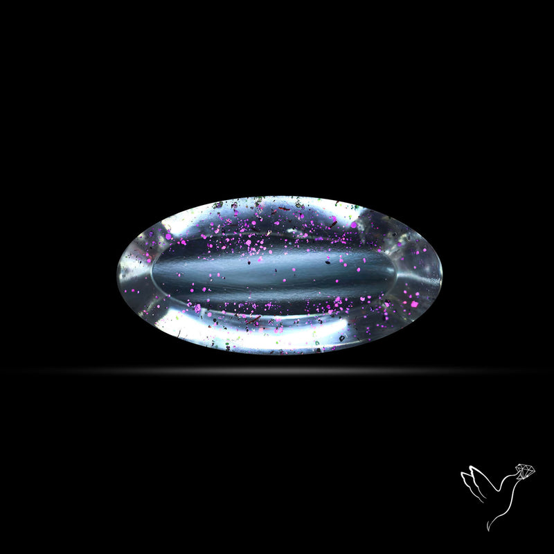 Rare Brazilian Pink Fire Covellite aka Pink Fire Quartz Cabochon