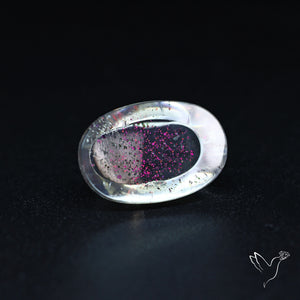 Rare Brazilian Pink Fire Covellite aka Pink Fire Quartz Cabochon
