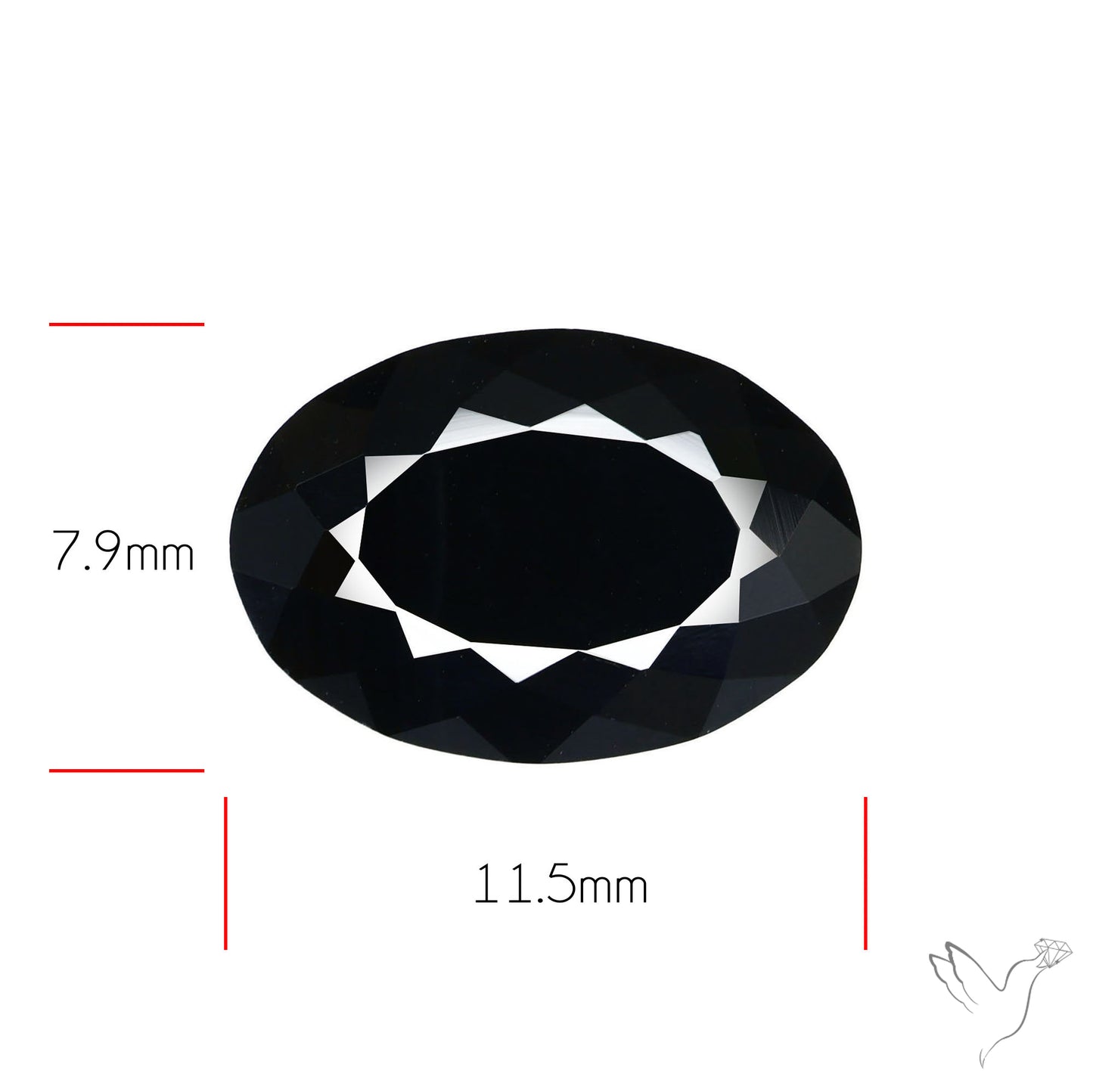 Faceted Fine Cut Black Onyx