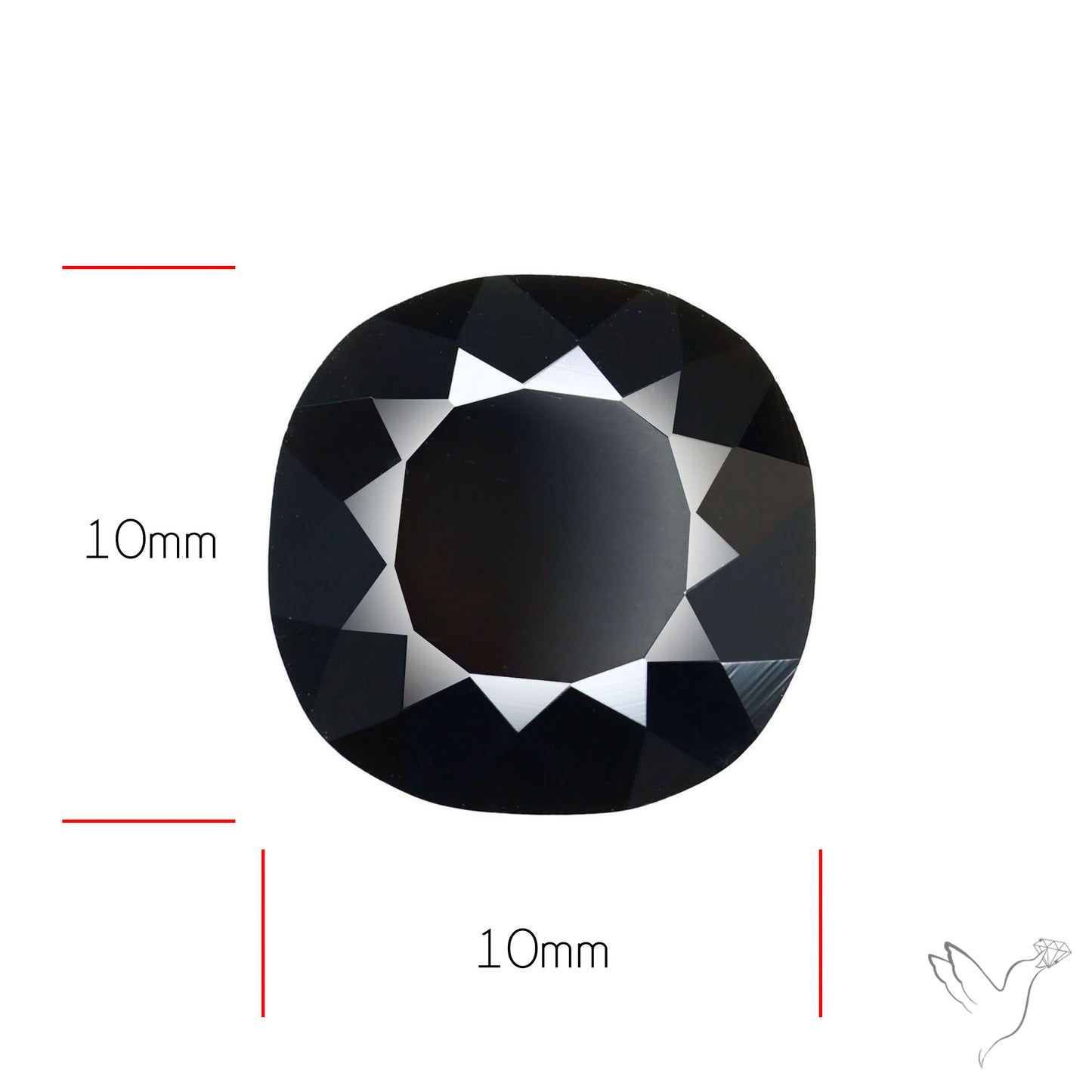 Faceted Fine Cut Black Onyx