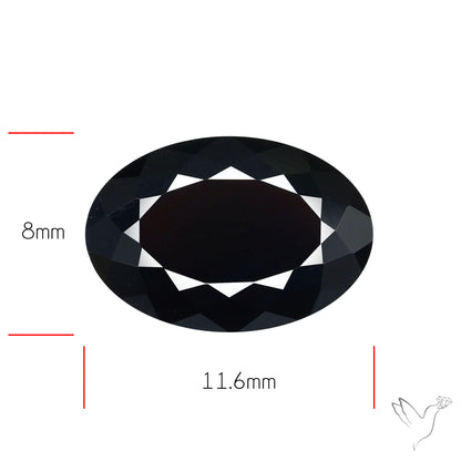 Faceted Fine Cut Black Onyx