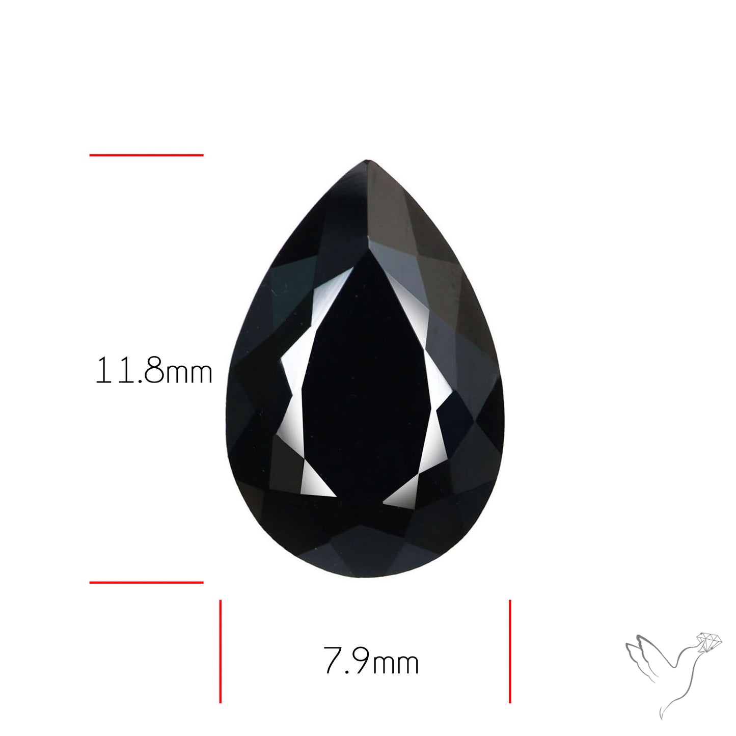 Faceted Fine Cut Black Onyx