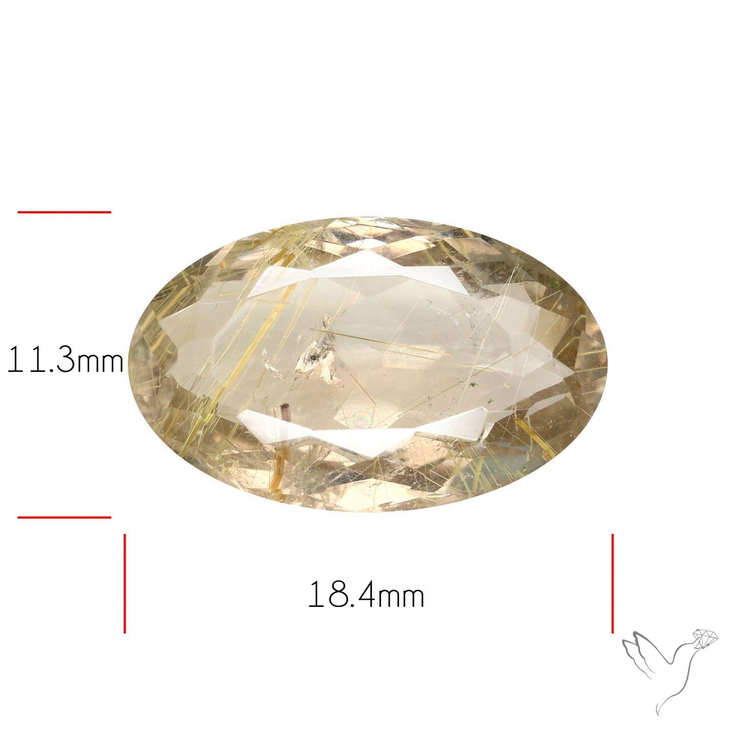 Faceted Golden Rutilated Quartz