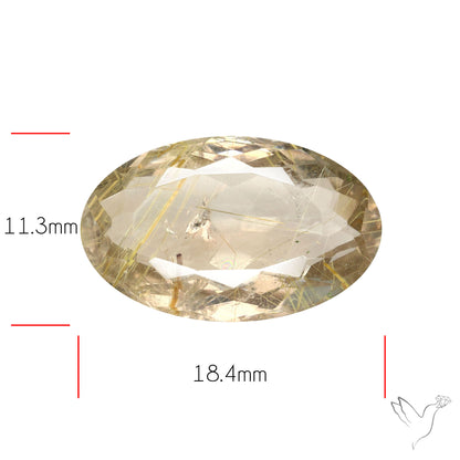 Faceted Golden Rutilated Quartz