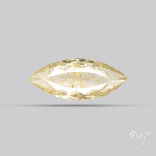 Faceted Golden Rutilated Quartz