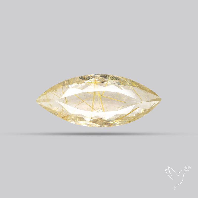 Faceted Golden Rutilated Quartz