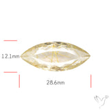 Faceted Golden Rutilated Quartz