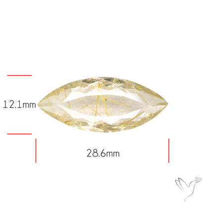 Faceted Golden Rutilated Quartz