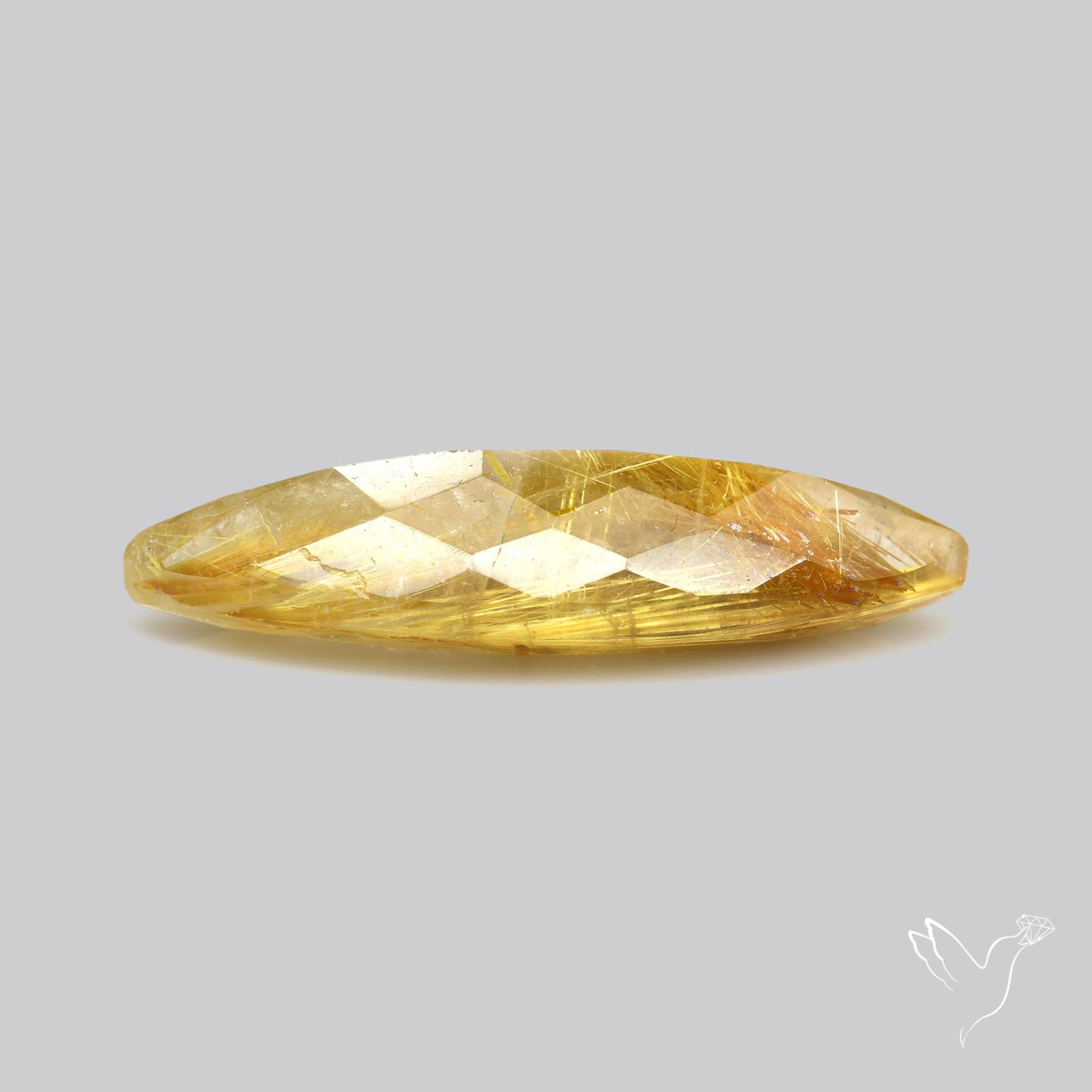 Faceted Golden Rutilated Quartz