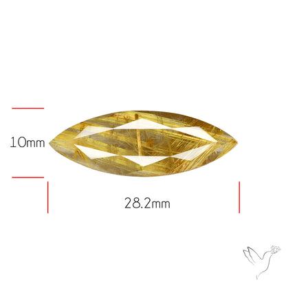 Faceted Golden Rutilated Quartz