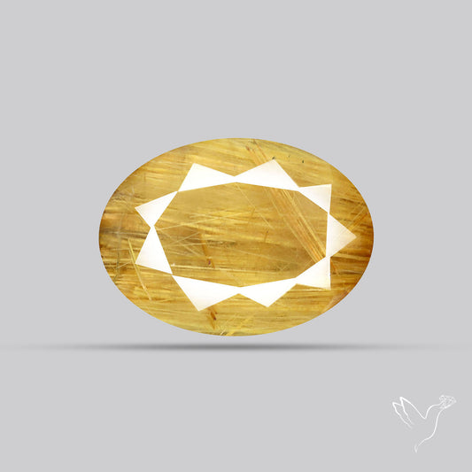 Faceted Golden Rutilated Quartz
