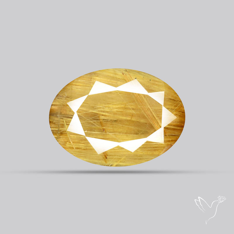 Faceted Golden Rutilated Quartz