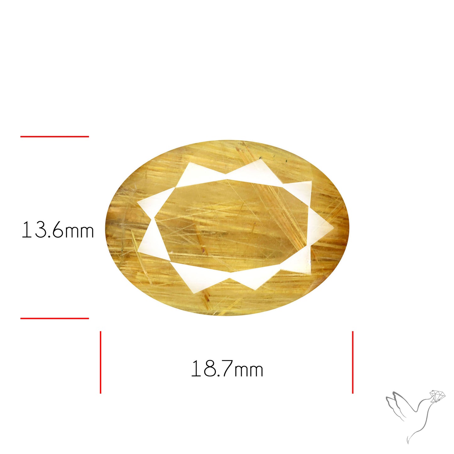 Faceted Golden Rutilated Quartz