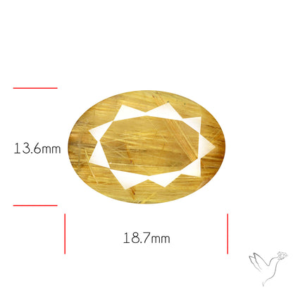 Faceted Golden Rutilated Quartz