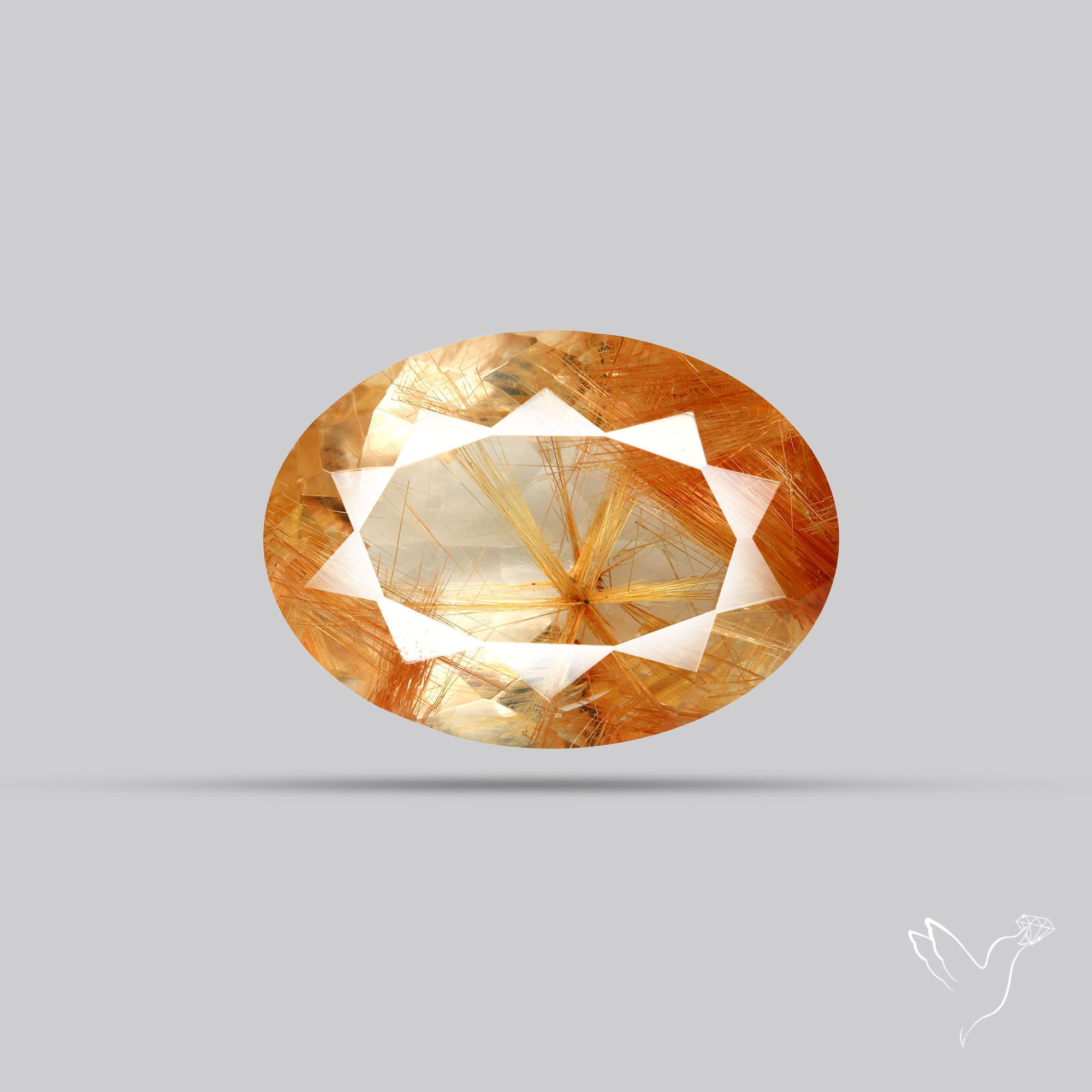 Fine Rutilated Quartz | Faceted Golden Rutilated Quartz (18.5X13.2X8.4 ...